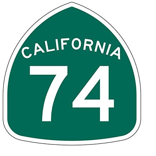 MR3Graphics Magnet California State Route 74 Sticker Decal R1164 Highway Sign Vinyl Car Magnetic Flexible Magnet Bumper Sticker 5"