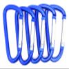 OnDepot 100 Pack of 3 inches Carabiner Spring Belt Clip Lot Snap Key Chain 75mm Aluminum Color, Black/Blue/Silver/Mix Color (Blue 3" (100 Pack)) view 1