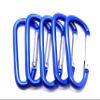 OnDepot 100 Pack of 3 inches Carabiner Spring Belt Clip Lot Snap Key Chain 75mm Aluminum Color, Black/Blue/Silver/Mix Color (Blue 3" (100 Pack)) view 3
