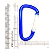 OnDepot 100 Pack of 3 inches Carabiner Spring Belt Clip Lot Snap Key Chain 75mm Aluminum Color, Black/Blue/Silver/Mix Color (Blue 3" (100 Pack)) view 4