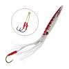 Sanhu Squid Jigs 3.5oz, 5 Pcs Red Mackerel for Offshore Jigging, Includes 5 Twin Assist Hooks 5/0, Ideal for Lingcod, Tuna & Bottom Fish view 1