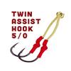 Sanhu Squid Jigs 3.5oz, 5 Pcs Red Mackerel for Offshore Jigging, Includes 5 Twin Assist Hooks 5/0, Ideal for Lingcod, Tuna & Bottom Fish view 3