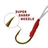 Sanhu Squid Jigs 3.5oz, 5 Pcs Red Mackerel for Offshore Jigging, Includes 5 Twin Assist Hooks 5/0, Ideal for Lingcod, Tuna & Bottom Fish view 4
