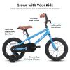 JOYSTAR 12 Inch Kids Bike for 2 3 4 Years Old Boys Girls Toddlers Bikes with Training Wheels Gifts Children Bicycle BMX Style Blue view 2