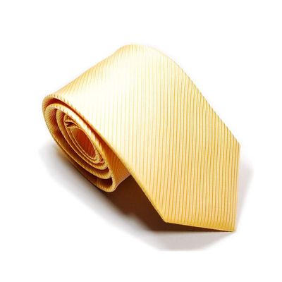8CM Stylish Tie For Men Polyester Solid Stripes Ties For Wedding,Party,Daily Dress,Birthday'Gift (C9 yellow)