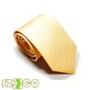 8CM Stylish Tie For Men Polyester Solid Stripes Ties For Wedding,Party,Daily Dress,Birthday'Gift (C9 yellow) view 2