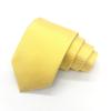 8CM Stylish Tie For Men Polyester Solid Stripes Ties For Wedding,Party,Daily Dress,Birthday'Gift (C9 yellow) view 3