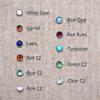 Surgical Steel Dermal Top - Dermal Top Jewelry with Garnet Stones - Dermal Piercing - Internally Threaded Microdermal Jewelry Top view 3