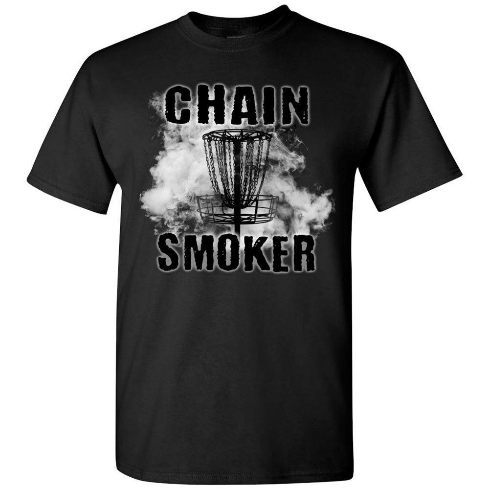 Absurd Ink Disc Golf T-Shirt - Chain Smoker (Black, 2XL)