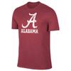 Campus Colors Adult MVP Heathered Cotton Blend T-Shirt - Logo Tshirt - Made from Ringspun - Comfort and Versatility (Alabama Crimson Tide - Crimson, Small) view 1