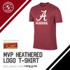 Campus Colors Adult MVP Heathered Cotton Blend T-Shirt - Logo Tshirt - Made from Ringspun - Comfort and Versatility (Alabama Crimson Tide - Crimson, Small) view 3