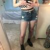 Abberrki Womens Sexy Fishnet Footless Tights High Waisted Net Footless Leggings (Footless # 2) view 3