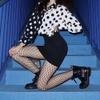 Abberrki Womens Sexy Fishnet Footless Tights High Waisted Net Footless Leggings (4 Pairs) view 4