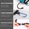 Rhino Valley Climbing Chalk Bag, No Leak Drawstring Chalk Bag with Adjustable Belt, Carabiner Clip and Zippered Pockets Chalk Bag for Rock Climbing, Cross Fit, Weight Lifting & More, Light Blue view 3