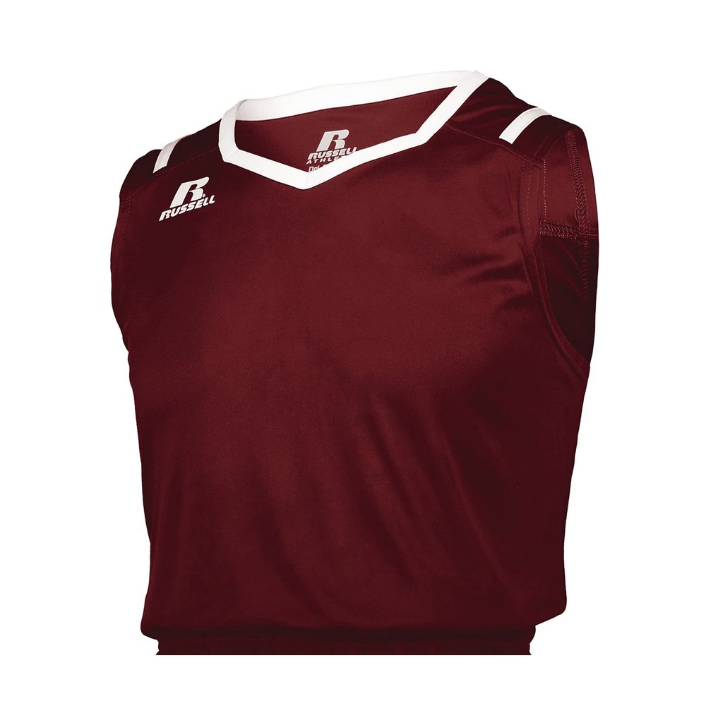 Russell Athletic Athletic Cut Men's Basketball Jersey Cardinal/White S
