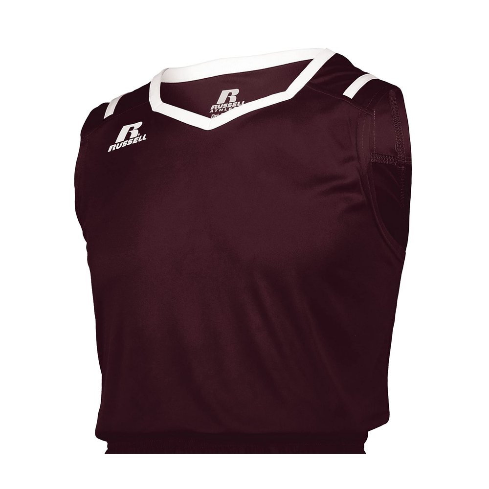 Russell Athletic Athletic Cut Men's Basketball Jersey Maroon/White M