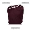 Russell Athletic Athletic Cut Men's Basketball Jersey Maroon/White M view 2
