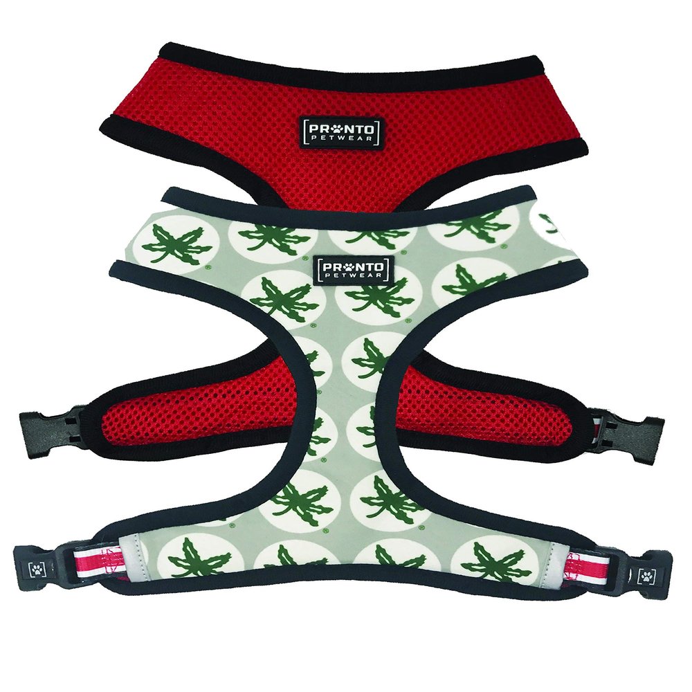 Pronto Petwear Ohio State | Buckeyes Football Stripe Reversible Pet Harness M
