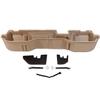 Du Ha Under Seat Storage fits 2019-2026 Ram 1500 Quad Cab New Body Style | Tan Heavy-Duty Back Seat Multi Tool Organizer, Includes 2-Piece Dividers | 30105 view 3