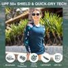 Kanu Surf Women's Keri Long-Sleeve UPF 50+ Rashguard, Darren Navy, Medium view 2