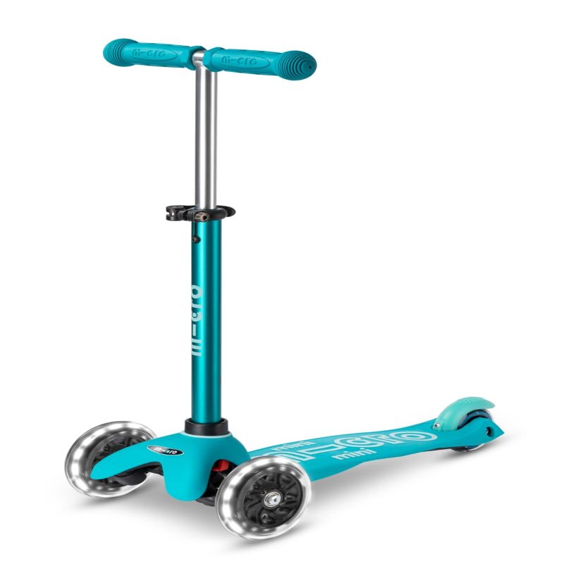 Micro Kickboard | Mini Deluxe LED | Three-Wheeled | Lean-to-Steer Swiss-Designed Micro Scooter | Motion-Activated Light-Up Wheels | Toddlers & Children Ages 2-5