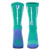 ChalkTalkSPORTS Crew Performance Crew Socks - Rowing Socks - Multiple Designs (Green Oar) - Rowing Mid-Calf Socks view 1