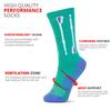 ChalkTalkSPORTS Crew Performance Crew Socks - Rowing Socks - Multiple Designs (Green Oar) - Rowing Mid-Calf Socks view 3