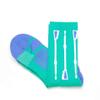 ChalkTalkSPORTS Crew Performance Crew Socks - Rowing Socks - Multiple Designs (Green Oar) - Rowing Mid-Calf Socks view 4