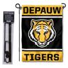 DePauw Tigers Garden Flag with Pole Stand Holder view 1