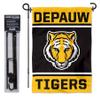 DePauw Tigers Garden Flag with Pole Stand Holder view 2