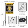 DePauw Tigers Garden Flag with Pole Stand Holder view 3