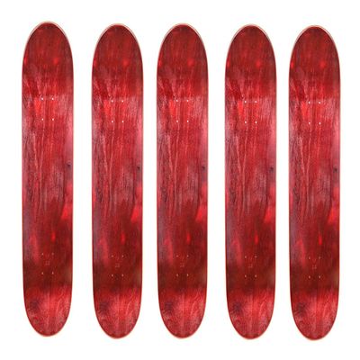 Cal 7 Blank Maple Skateboard Decks (Bundle of 5) (8.5 inch, Red)