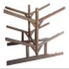 6-Place 4 Canoes + 2 Kayaks Log Rack, Freestanding Kayak Garage Storage Racks, Surfboard Stand, Kayak Rack, SUP Paddle Board Storage Racks for Garage, Canoe Stand Organizer - Canyon Brown