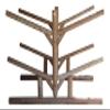 6-Place 4 Canoes + 2 Kayaks Log Rack, Freestanding Kayak Garage Storage Racks, Surfboard Stand, Kayak Rack, SUP Paddle Board Storage Racks for Garage, Canoe Stand Organizer - Canyon Brown view 2