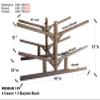 6-Place 4 Canoes + 2 Kayaks Log Rack, Freestanding Kayak Garage Storage Racks, Surfboard Stand, Kayak Rack, SUP Paddle Board Storage Racks for Garage, Canoe Stand Organizer - Canyon Brown view 4