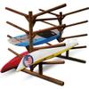 10-Place Log Kayak Storage Rack Outdoor, Paddle Board Racks, Surfboard Stand, SUP Storage, Freestanding Sports & Outdoors Racks, SUP Kayaks - Canyon Brown view 1