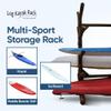 10-Place Log Kayak Storage Rack Outdoor, Paddle Board Racks, Surfboard Stand, SUP Storage, Freestanding Sports & Outdoors Racks, SUP Kayaks - Canyon Brown view 4