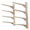 Log Kayak Rack - 4-Place Wall-Mounted Kayak/SUP Log Rack, Kayak Wall Mount, SUP Surf Racks, Paddle Board Wall Mount, Surfboard Rack, Paddleboard Storage, Kayaks, Racks for Surfboards - Unfinished view 1