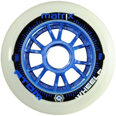 Atom Inline Outdoor Wheels - Matrix (Sold as Each's) (Size 110mm, Blue)