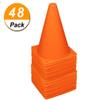 [ 48 Pack ] 7 Inch Plastic Traffic Cones Field Marker Cones Sport Training Traffic Cone Sets for Skate Soccer Indoor/Outdoor Agility Training & Festive Events Physical Education Flexible - Orange (48) view 2