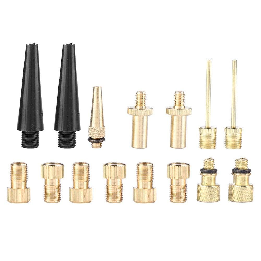 15pcs to Valve Copper&Plastic ycle Valve Adapter ycle Valve Tube Pump Tools (Black&Gold) Pump Pump for Skinny vaule Pump for