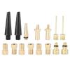 15pcs to Valve Copper&Plastic ycle Valve Adapter ycle Valve Tube Pump Tools (Black&Gold) Pump Pump for Skinny vaule Pump for view 1