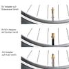 15pcs to Valve Copper&Plastic ycle Valve Adapter ycle Valve Tube Pump Tools (Black&Gold) Pump Pump for Skinny vaule Pump for view 2