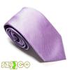 8CM Stylish Tie For Men Polyester Solid Stripes Ties For Wedding,Party,Daily Dress,Birthday'Gift (C1 purple grey) view 2