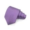 8CM Stylish Tie For Men Polyester Solid Stripes Ties For Wedding,Party,Daily Dress,Birthday'Gift (C1 purple grey) view 3
