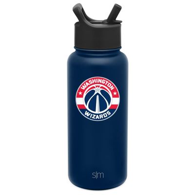 Simple Modern Officially Licensed NBA Washington Wizards Water Bottle with Straw Lid | Vacuum Insulated Stainless Steel 32oz Thermos | Summit Collection | Washington Wizards