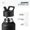 Simple Modern Officially Licensed NBA Atlanta Hawks Water Bottle with Straw Lid | Vacuum Insulated Stainless Steel 32oz Thermos | Summit Collection | Atlanta Hawks view 3