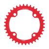 Alomejor Chain Ring Single Chainring 32T 34T 36T 38T 104 BCD Narrow Wide Chainrings for Bicycle Road Mountain BMX Fixie Track Fixed(36T Red)
