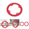Alomejor Chain Ring Single Chainring 32T 34T 36T 38T 104 BCD Narrow Wide Chainrings for Bicycle Road Mountain BMX Fixie Track Fixed(36T Red) view 4