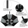 G4Free 62 Inch Automatic Open Golf Umbrella Extra Large Oversize Double Canopy Vented Windproof Waterproof Stick Umbrellas(Black/Grey) view 4